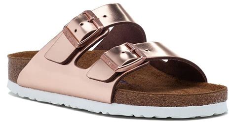 rose gold metallic birkenstocks.